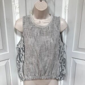 Akemi + Kim Anthropologie Gray Sleeveless Blouse NWT